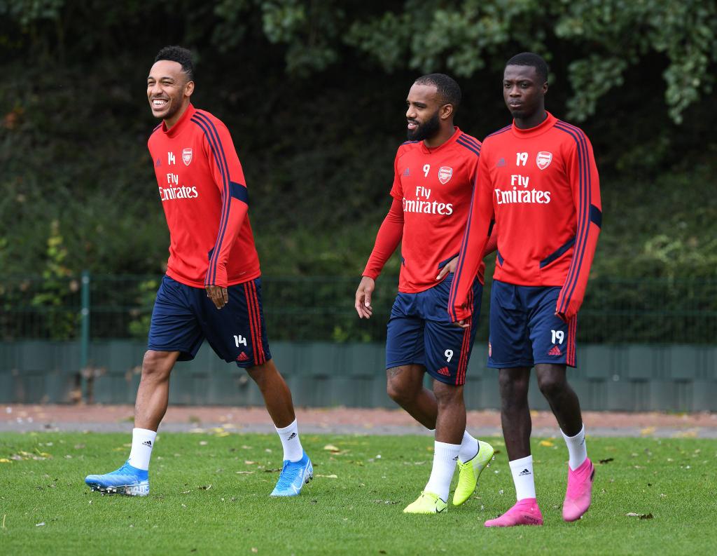 3 khẩu trọng pháo của Arsenal. Ảnh: Twitter Sheffield United vs Arsenal, Sheffield United, Arsenal, ngoại hạng anh, vòng 9 ngoại hạng anh