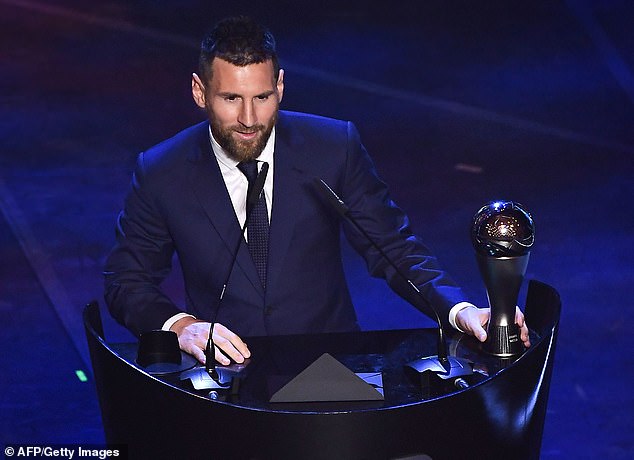 Messi giành giải The Best. Ảnh: Getty mourinho, fifa the best, lễ trao giải fifa, đội hình xuất sắc nhất năm, jose mourinho, giải the best