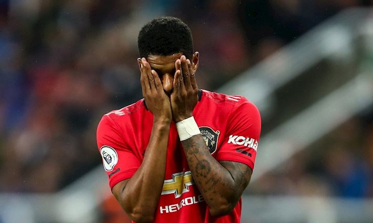 Rashford thi đấu thất vọng. Ảnh: Getty rashford, bendtner, lord bendtner, Newcastle, MU, Kết quả Newcastle vs MU, Newcastle vs MU, ngoại hạng anh