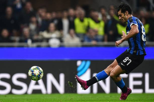 Bàn thắng đẳng cấp của Candreva. Ảnh: Getty Kết quả Inter vs Dortmund, Inter vs Dortmund, Inter milan, Dortmund, cup c1, champions league, inter, cup c1 châu âu