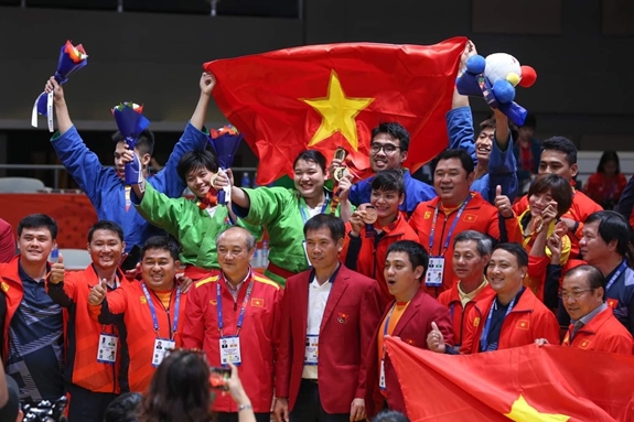  Kurash Việt Nam gặt vàng ở SEA Games 30. Ảnh: Internet 