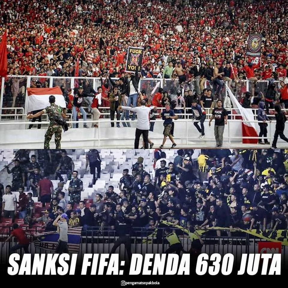 FIFA đưa ra án phạt với ĐT Indonesia sau cuộc bạo loạn trên sân Bung Karno fifa, Indonesia, ĐT indonesia, fifa phạt ĐT Indonesia, vòng loại wc 2022, indonesia vs việt nam